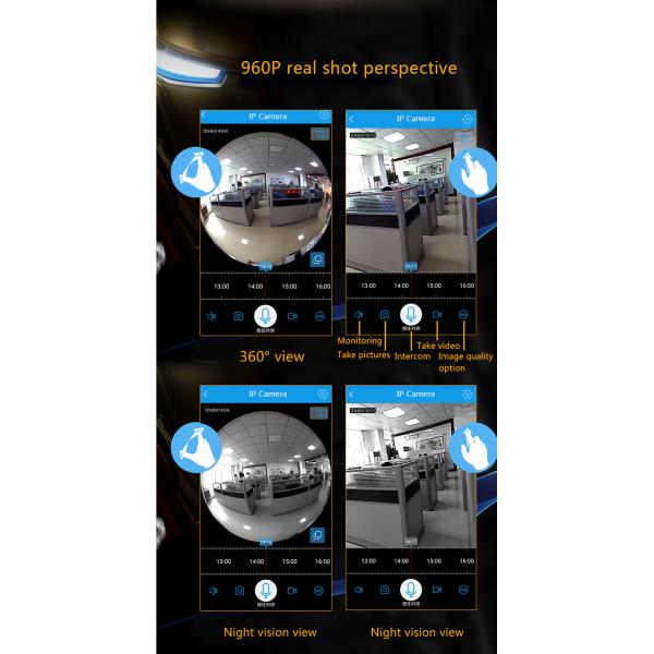 Security Surveillance 360 Degree Panoramic IP Camera 24 Hours Video Monitor