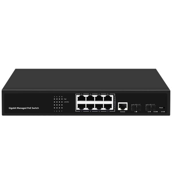 10/100/1000Mbps Transmission Rate Managed Poe Switch SG3000-MG-8P2F for Private Mold Network Management