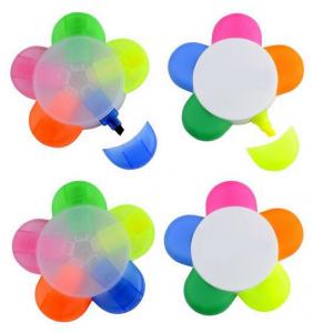Quality flower shape highlighter good cheap unique promotional gift items 5 colors highlighter for sale