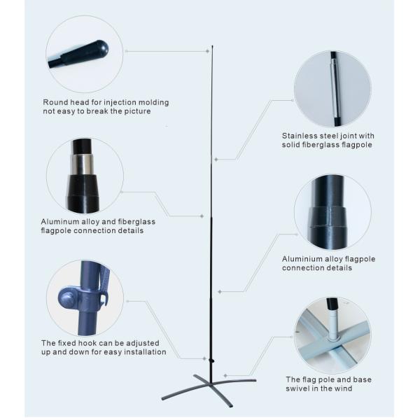 OEM Outdoor Teardrop Banners Customized Printing For Promotion