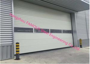 Quality PU Foaming Automatic Handle Industrial Garage Doors EPS Sandwich Panel Sliding Door For Workshop for sale