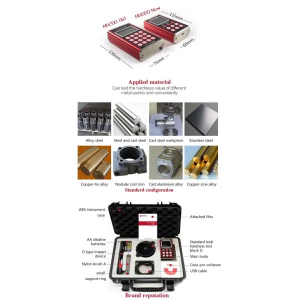 Multi Point Calibration Ultrasonic Hardness Tester With Impact Direction Correction MH660