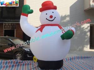 Quality Snowman Inflatable Christmas Decorations Pvc 8kg For Advertising for sale