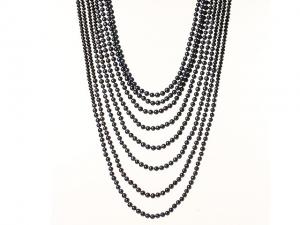 China Fashion natural black pearls and black crystal necklace women Jewelry wholesale from China on sale