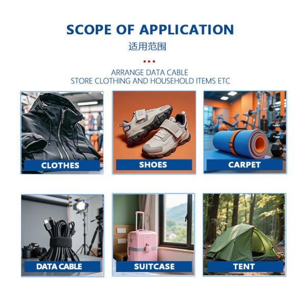 Nylon Hook And Loop Cable Tie Iron Buckle Adhesive Binding Strap Customization