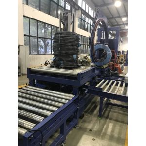 Wire Coils Compacting Automatic Wrapping Machine LLDPE Film