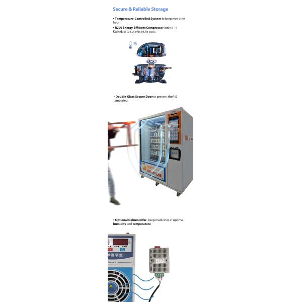 Convenient Secure Pharmacy Vending Machine For Workplaces And Residential Communities