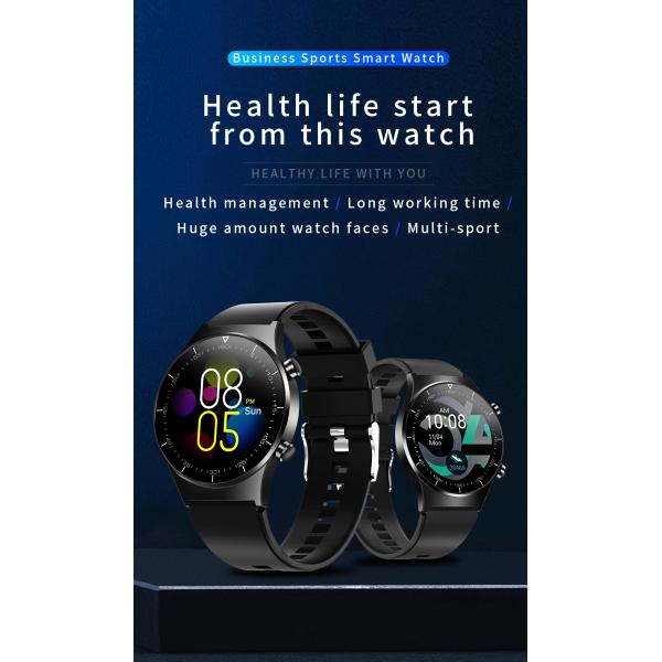 Bluetooth Smart Wrist Watch Black PVD plated Zinc alloy case For IOS Android Systerm