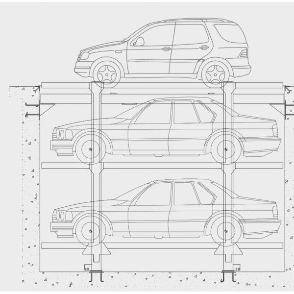 Underground Pit Elevator Car Parking System