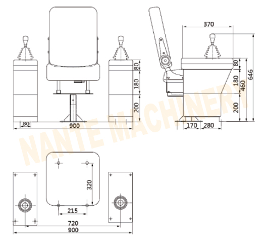 Control Console for Crane Cabin Customized By Customers Be Used 1 Million Times NTCCA
