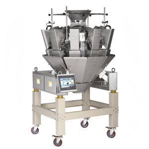 Quality SS304 Frame Dimple Surface 2000g Multihead Weigher for sale