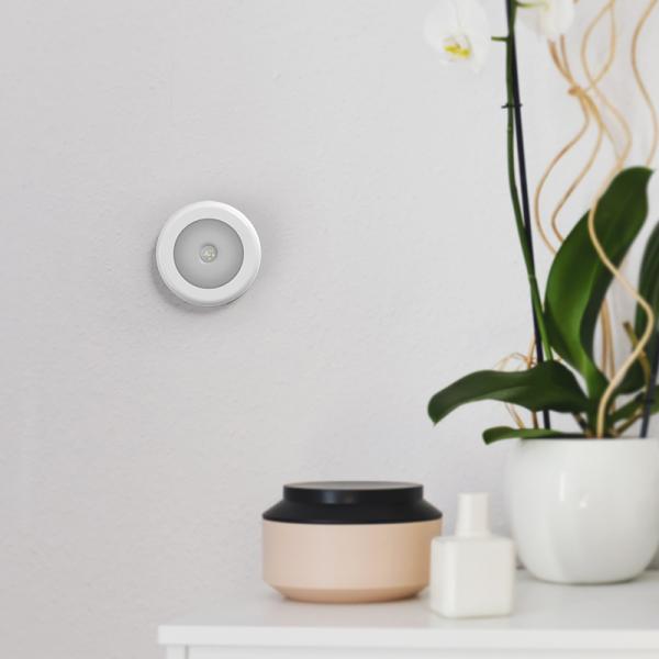 3pcs Pack 3.15in Diameter Battery Operated Motion Sensor Light Indoor