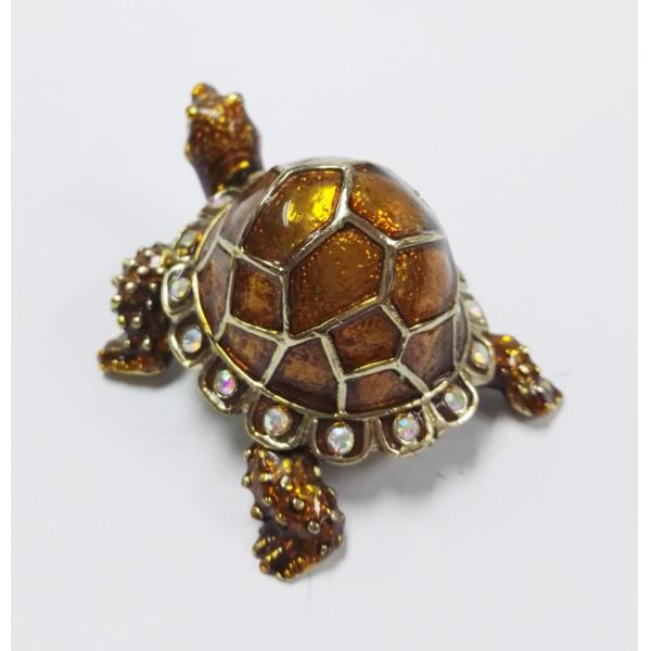 Turtle animal wholesale baby turtle trinket boxes Turtle Enameled Trinket Boxes Box