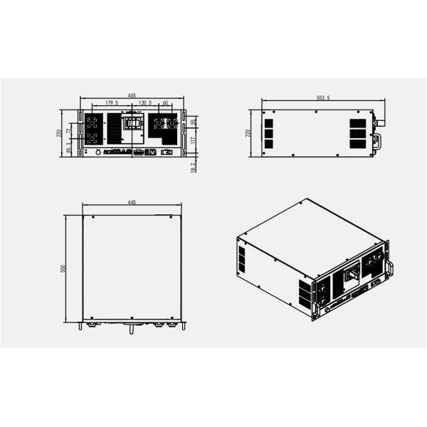 GCE HV Customized BMS 1296V 30~405S 400A 500A 5U Management System With Master-Slave Lithium Battery High Voltage BMS