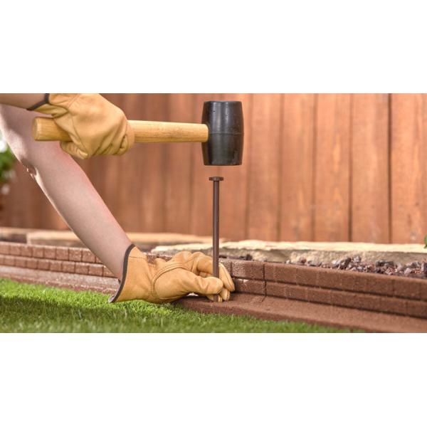 Customized Recycled Rubber Landscape Edging 1220*100*76mm Ecoborder Landscape Edging Red