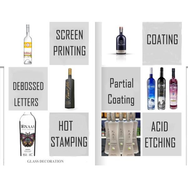 750ml Apline Whiskey Glass Bottle -Customization, Super Flint Glass Bottle, American Rum