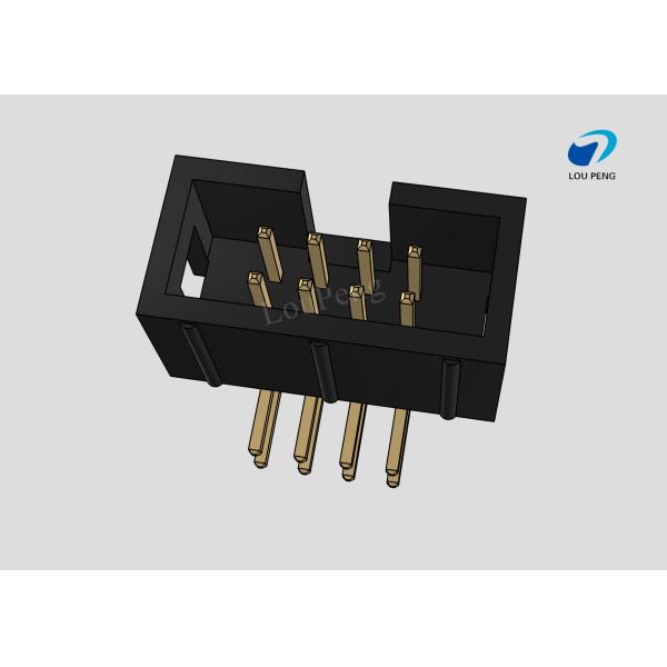 IDC Header connector, PCB Mount Receptacle, Board-to-Board, 2X4 Position, 2.54mm Pitch, Gold Flash, Right angle