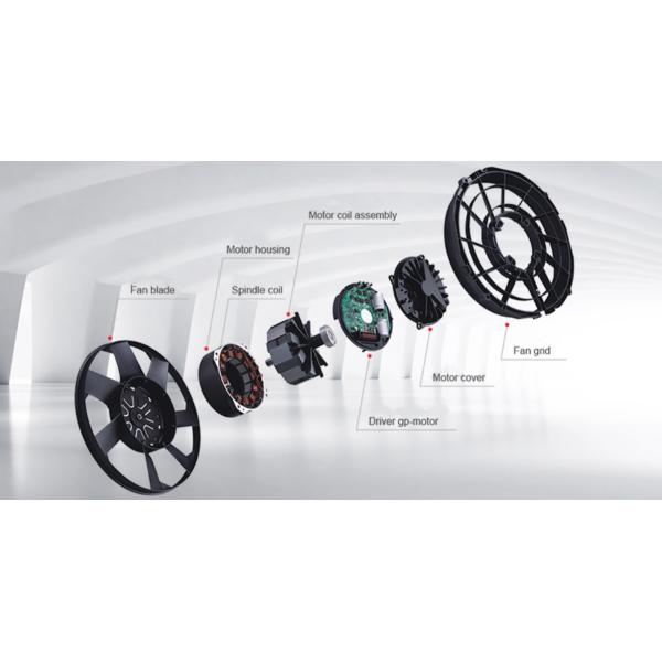 Stainless DC24V 3400rpm Car Condenser Fan