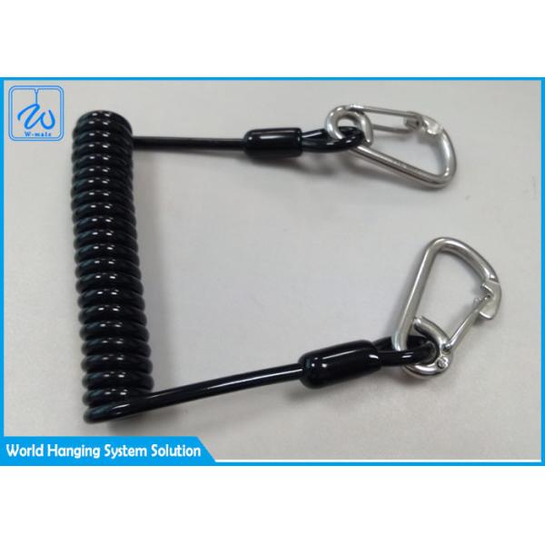 High Tensile Vinyl Coating Galvanized Cable Spring Lanyard Sling For Automobile Door Bolt