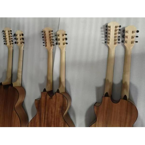 IN STOCK, Custom Taylor Style Double Neck Richie Sambora Signature KOA Wood 6+12 Strings Acoustic Guitar with Ebony Fingerboard in Matte Finishing