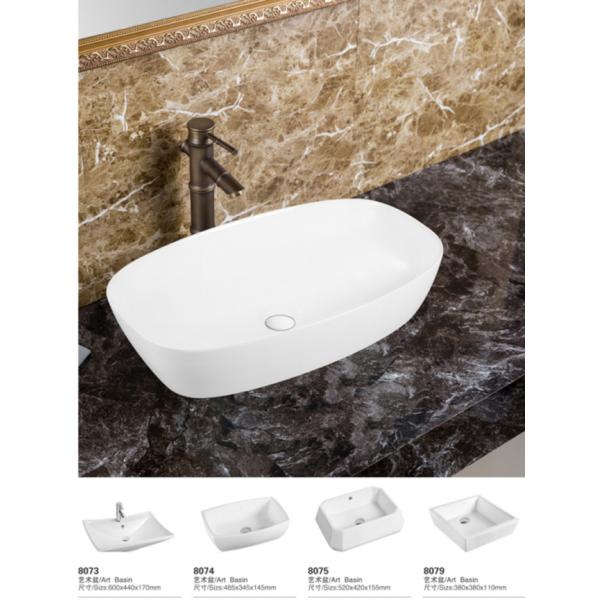 Easy Clean Ceramic Body Art Wash Basins 100 Cm Rectangular Countertop Bathroom Sinks
