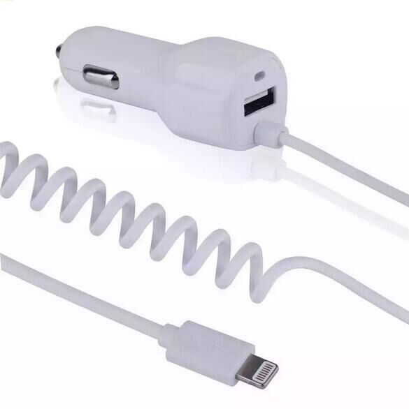 2016 lastest model 12~24V 5v-2.1A metal car charger with cable for iphone car charger