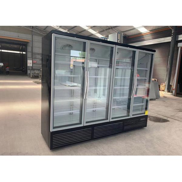 Integral Glass Upright Beverage Cooler With 4 Door Display