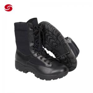 Quality Black Tactical Military Combat Shoes Army Combat Boots Solider Leather Boots for sale