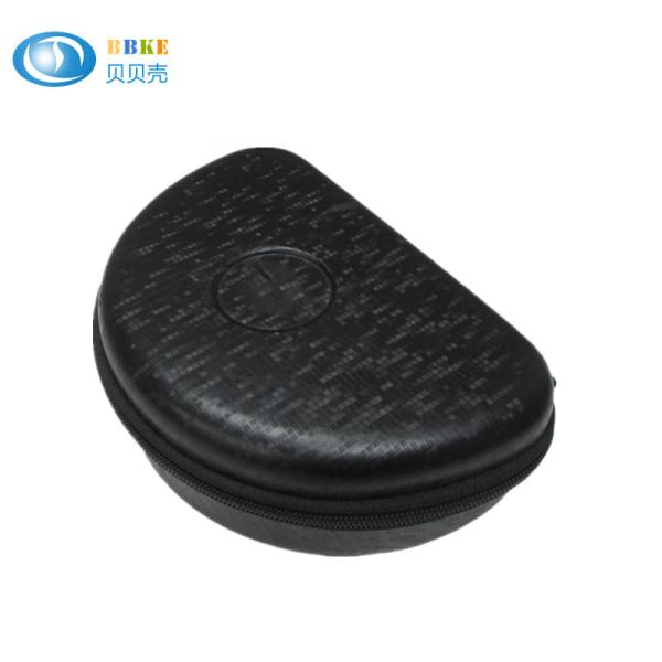Foldable Headphone Protective Case , Black EVA Foam Earbud Carrying Case