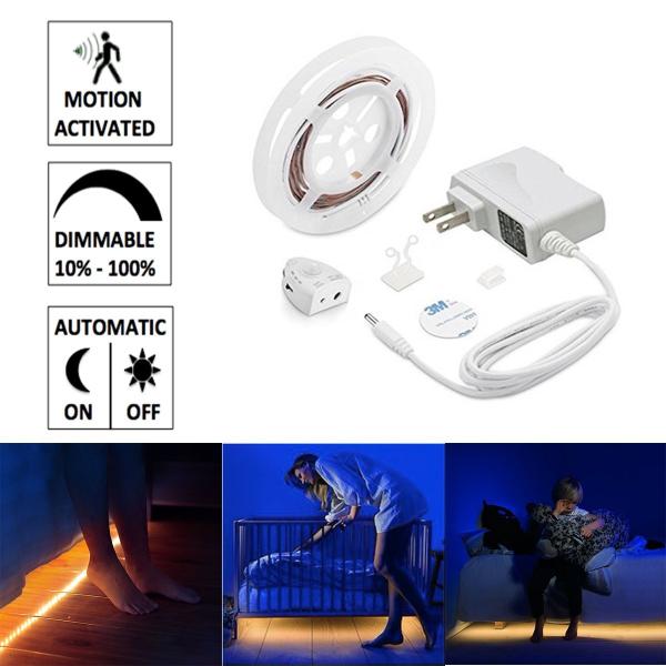 Motion Activated LED Dimmable Strip Lights with PIR Sensor