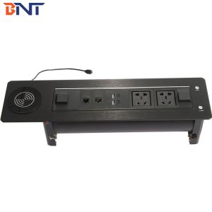 factory supplier black flipping electric desktop socket