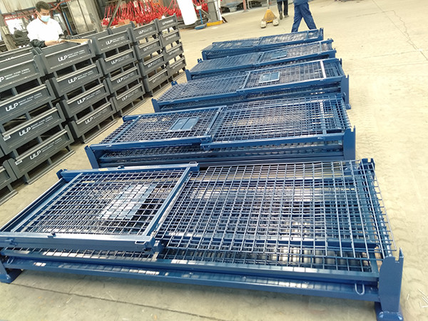 1000kg-2000kg Heavy Duty Collapsible Pallet Cage Locking System