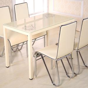 Quality Luxury Glass Dining Table And Chairs , Modern Home Decor Furniture for sale