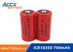 ICR18350 700mAh 3.7V li-ion battery 18350 for led, cordless phone, home