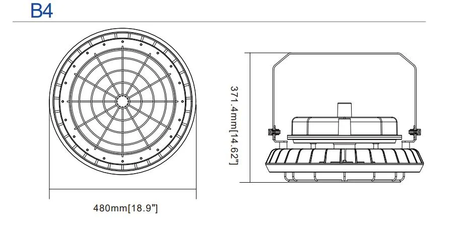 LED Explosion Proof Light Atex Certified High Bay Area Hanging Wall Mounted Zone 1 Zone 2 LNG Gas Station Oil Industry
