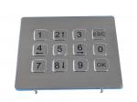 IP65 dot matrix metal 12 keys vandal resistant phone numeric keypad for