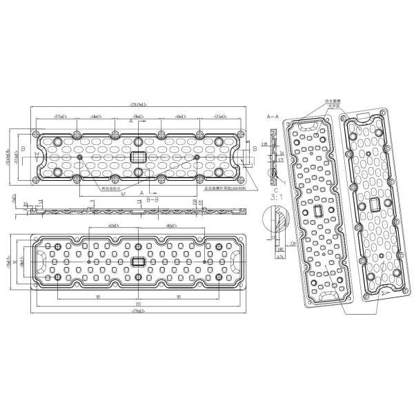 Waterproof 63 In 1 Wide Angle LED Lens , Cree LED Optics For Outdoor Lamp
