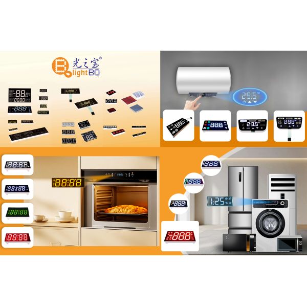 Customized multicolour Triple Digit 7 Segment LED Display Module for Refrigerator Control Panel