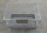 Industrial Transport Metal Shelves Collapsible Storage Cabinet Mesh Turnover Box
