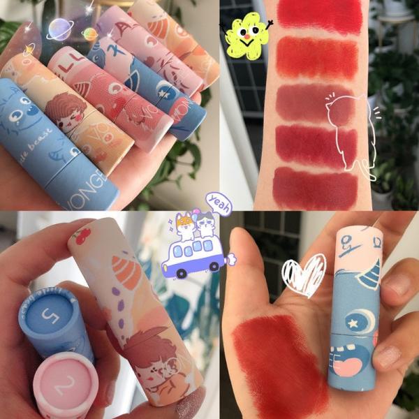 Custom Mini Paper Tube Packaging Box Eco Friendly For Cosmetic Lipstick