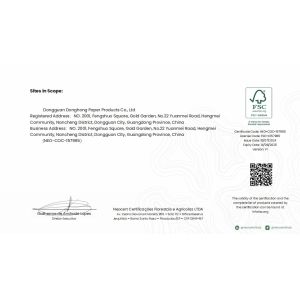 Dongguan Donghong Paper Products Co., Ltd Certifications