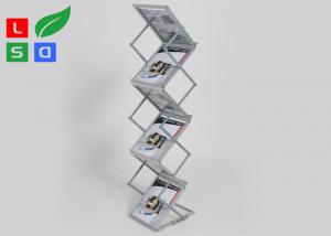 Quality 210x297mm A4 Foldable Brochure Stand Freestanding Brochure Holder for sale