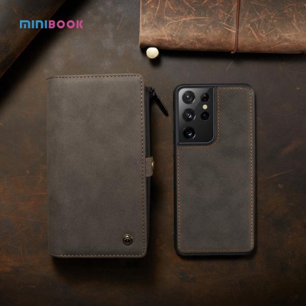 Minibook Design PU Leather Phone Case for Samsung S21 Ultra Slim and Lightweight
