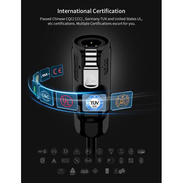 Cnlinko Connector Waterproof IP68 LED Power Cable 2 Pin M12 Docking Connector