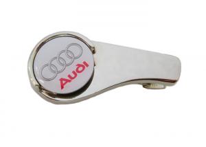 China Customized Zinc Alloy Audi Golf Cap Clip With Ball Markers, Nickel Plating, Back Side With Metal Clip on sale