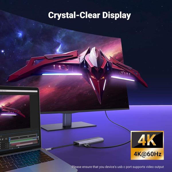 7 In 1 Network Device Gigabit Ethernet Adapter 100W PD Charging