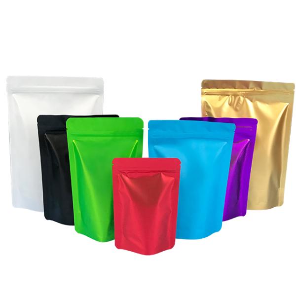 Wholesale Customized Food Grade Stand Up Pouch With Ziplock Aluminum Foil Matt Coffee Tea Bag For Snack Nuts