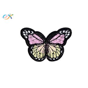 Quality Beautiful Flower Butterfly Custom Embroidered Patches Apparel Accessories for sale