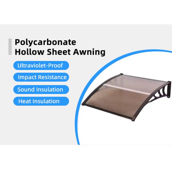 Waterproof Polycarbonate Canopy Awning Anti UV Polycarbonate Sheet Awning