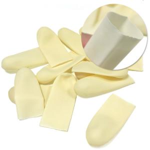 China Agricultural Class A 100% Natural Latex Finger Cots Smooth Thickened Beige on sale